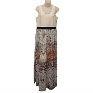 Forever 21 + Women's White & Paisley Midi Dress, Sz XL